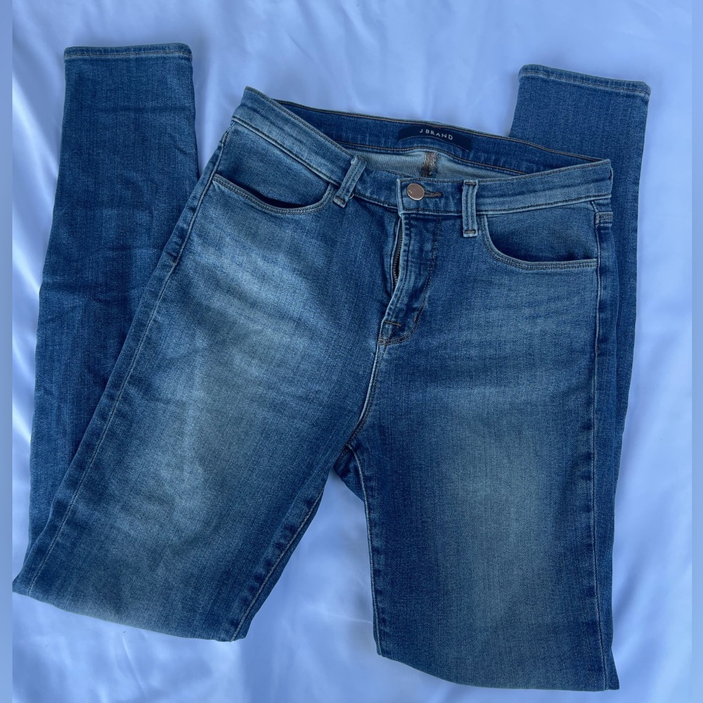 J BRAND high rise skinny jeans